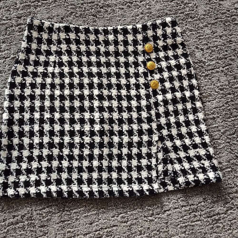Hoodstooth miniskirt